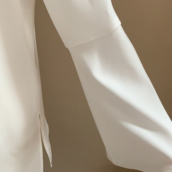 Pamella Roland White bell sleeve ruffle blouse - Picture 4 of 7